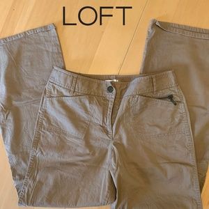 Loft Tan Slacks Sz 8